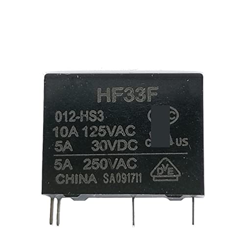 10 Stück Relais HF33F JZC-33F DIP4 5 V 12 V 24 V HF33F-005-HS3 HF33F-012-HS3 HF33F-024-HS3(Schwarz,HF33F-000-ZS3 5PIN) von IQLZDNKL