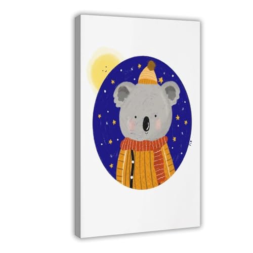 IQTFHGB Kinderzimmer-Poster mit niedlichem Koala-Tier, Leinwandposter, Wandkunst, Dekordruck, Bild Gemälde für Wohnzimmer, Schlafzimmer, Dekoration, 20 x 30 cm IQTFHGB Kinderzimmer-Poster mit niedlichem Koala-Tier, Leinwandposter, Wandkunst, Dekordruck, Bild Gemälde für Wohnzimmer, Schlafzimmer, Dekoration, 20 x 30 cm von IQTFHGB
