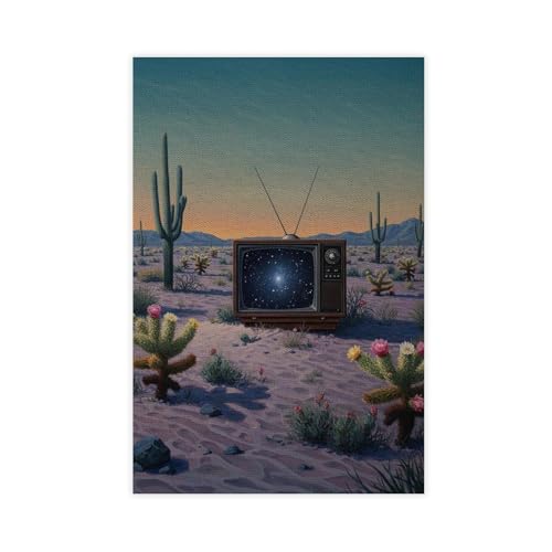 IQTFHGB Leinwandposter Surreale Wüstengalaxie, Kaktus, Wandkunst, Dekordruck, Bild Gemälde für Wohnzimmer, Schlafzimmer, Dekoration, 60 x 90 cm IQTFHGB Leinwandposter Surreale Wüstengalaxie, Kaktus, Wandkunst, Dekordruck, Bild Gemälde für Wohnzimmer, Schlafzimmer, Dekoration, 60 x 90 cm von IQTFHGB