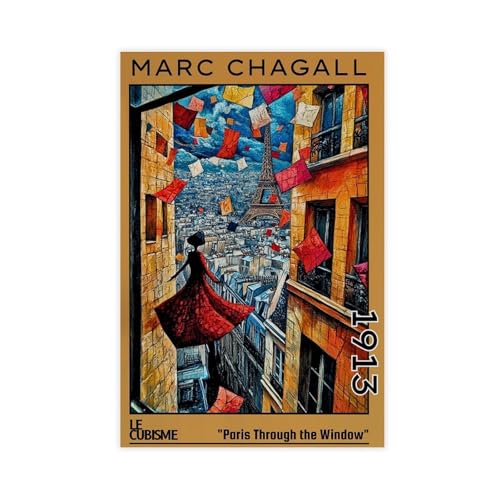 IQTFHGB Leinwandposter Surrealistische Traumlandschaften mit Pariser Kunst durch das Fenster, Schlafzimmer, Dekoration, Landschaft, Büro, Raumdekoration, Geschenk, 60 x 90 cm IQTFHGB Leinwandposter Surrealistische Traumlandschaften mit Pariser Kunst durch das Fenster, Schlafzimmer, Dekoration, Landschaft, Büro, Raumdekoration, Geschenk, 60 x 90 cm von IQTFHGB