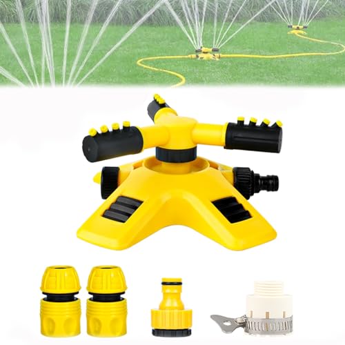 Einstellbare 360° Drehung Garten Sprinkler Garten Sprinkler für Rasen Einstellbarer Wassersprühbereich zum Bewässern Ihrer Pflanzen Blumen Gemüse von IRCKONCI