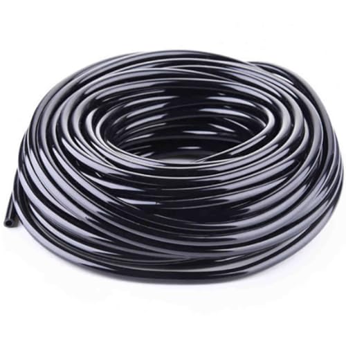 IRCKONCI Tropfbewässerungsschlauch, Innendurchmesser 4 Mm/Außendurchmesser 7 Mm, 30 Meter Schwarzes Mikro-Bewässerungsrohr, Flexibler PVC-Bewässerungsschlauch, for Die Gartenbewässerung von IRCKONCI