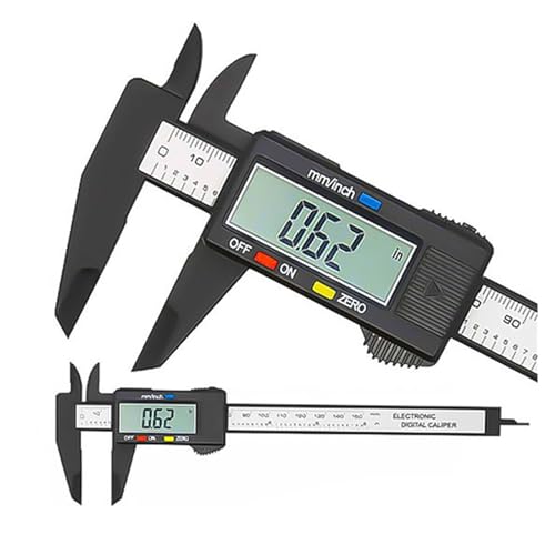 Digitaler Messschieber, LCD, elektronischer Höhenmesser, Mikrometer, Messwerkzeug, Kunststofflineal, 0–150 mm, 6 Zoll Digitaler Messschieber, LCD, elektronischer Höhenmesser, Mikrometer, Messwerkzeug, Kunststofflineal, 0–150 mm, 6 Zoll von IRFHDCX