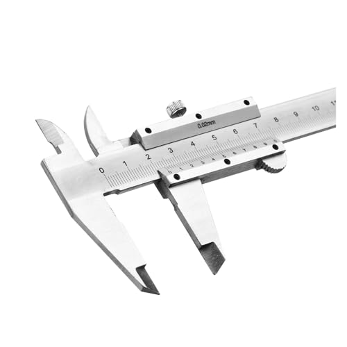 Edelstahl-Messschieber, 0–150 mm, Schiebelehre, Messwerkzeug, Innen- und Außentiefe, Stufenmikrometer von IRFHDCX