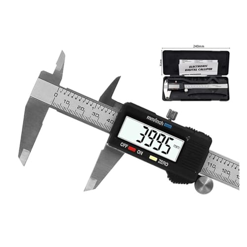 Messwerkzeug Edelstahl Digitaler Messschieber 6 "150mm Messgerät Messschieber Lineal(Black Steel) von IRFHDCX