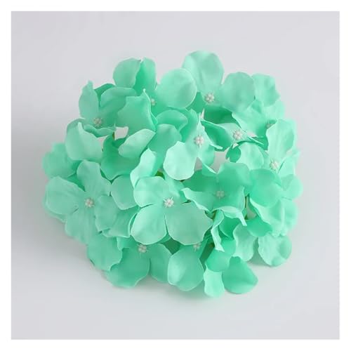 IRGVJIFR Hortensien Kunstblumen 10 Teile/los Bunte Dekorative Blume Kopf Künstliche Seide Hortensien DIY Home Party Hochzeit Arch Hintergrund Wand Dekorative Flowe(Light Green) von IRGVJIFR