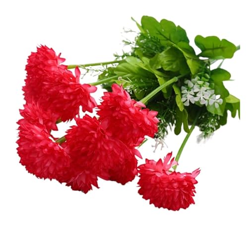 IRGVJIFR Hortensien Kunstblumen 5 stücke Simulation Hortensien Kamelie Künstliche Grüne Pflanze Bouquet Braut Bouquet DIY Hause Hochzeit Tisch Zentrum Dekoration(Color-4) von IRGVJIFR