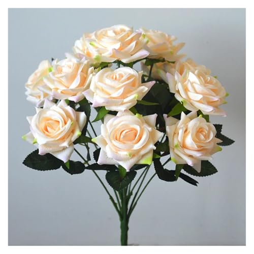 IRGVJIFR Hortensien Kunstblumen Simulation Künstliche Blume Big 5 Hortensien Seidentuch Home Wohnzimmer Tischdekoration Hochzeit Gefälschte Blume Blau(021) von IRGVJIFR