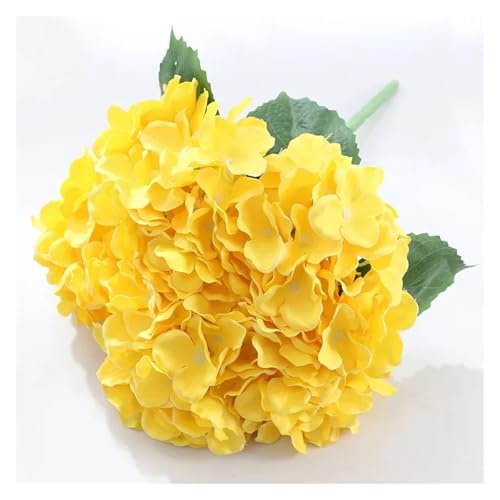 IRGVJIFR Hortensien Kunstblumen Simulation Künstliche Blume Big 5 Hortensien Seidentuch Home Wohnzimmer Tischdekoration Hochzeit Gefälschte Blume Blau(Pink) von IRGVJIFR