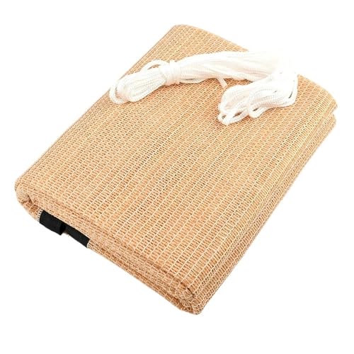 IRGVJIFR Schattennetz für Gewächshaus Anti-UV-Sonnenschutznetz Balkon Sukkulenten Pflanzenbelüftung Sonnenschutznetz Hof Kühlschatten Pflanzengewächshausabdeckung(Beige,1x1.8m) von IRGVJIFR