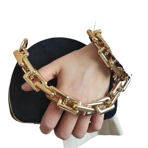 IRGVJIFR Taschen Verlängerungsketten Geldbörsenkette, Handtaschengriffe, DIY-Geldbörsen-Ersatzkette for Umhängetaschen(Gold) von IRGVJIFR