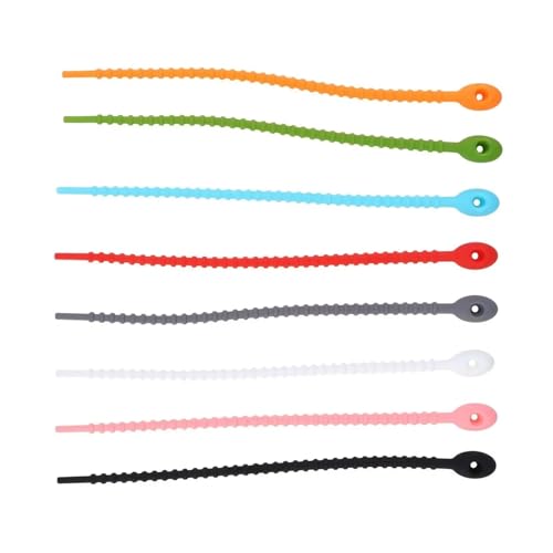 Silikon Kabelbinder 10PCS Silikon Kabelbinder Selbst Locking Loop Kabel Chaotisch Draht Ganizer Daten Linie Befestigungs Ring von IRGVJIFR