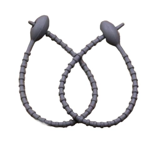 Silikon Kabelbinder 10Pcs Silikon Reusable Tasche Krawatten Twist Draht Befestigen Kabel Zip Krawatte Headset Daten Linie Draht Universal(Grey) von IRGVJIFR