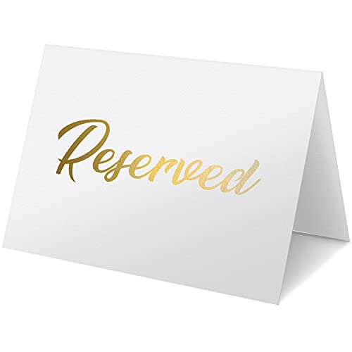 10 Gold Reserviert Schilder Gastronomie - Hochzeit - Reserved Table Signs for Wedding - Golden Tisch Reserviert Schild - Papier Tisch Reservierung - Reservierungsschilder Tisch - Karten Reserviert von IRICUS