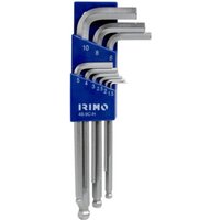 Satz mit 9 langen Inbusschlüsseln, Kugelkopf 1,5-10 mm, Clip 48-9c-h, Irimo Satz mit 9 langen Inbusschlüsseln, Kugelkopf 1,5-10 mm, Clip 48-9c-h, Irimo von IRIMO