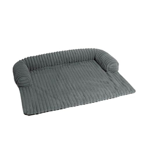 IRIRI Beruhigender Sofabezug for Haustiere – Abnehmbare, Waschbare Plüschdecke for Hunde/Katzen, Warmer Sofaschutz for Den Winter, for Kleine Bis Große Haustiere(Grau,L) von IRIRI