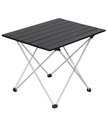 IRIRI Rolltisch Aus Aluminium for Den Außenbereich – Tragbarer, Faltbarer, Sandgestrahlter Campingtisch for Grillen, Angeln, for Marktstände(M) von IRIRI