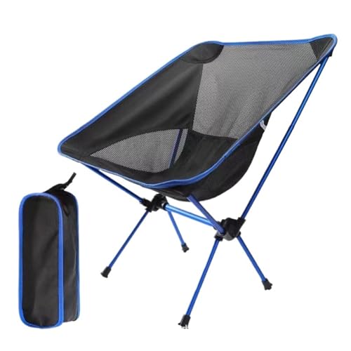 IRIRI Ultraleichter Campingstuhl aus Aluminium – Klappbarer Outdoor-Stuhl mit Aufbewahrungstasche – Tragbarer Rucksackstuhl for Wandern, Angeln, Strand(Royal Blue) von IRIRI