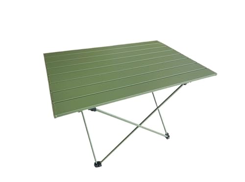 IRIRI Ultraleichter Tragbarer Klapptisch, Camping-Picknicktisch aus Aluminiumlegierung mit Tragetasche, Faltbarer Außentisch for Grillen, Wandern, Reisen(Green,56 * 41 * 40cm) von IRIRI