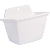 Blumenkübel Wandgefäß mit Wasserablauf/Reservierungssystem für die Gartenarbeit – Wandgefäß 250, weiß - Iris Ohyama von IRIS OHYAMA