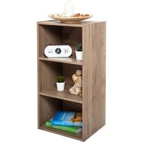 Bücherregal, Beistellmöbel, 3 feste Regale,Design, Modular, Büro, Schlafzimmer, Wohnzimmer- Module Shelf MDB-3 - Aschbraun - Iris Ohyama von IRIS OHYAMA