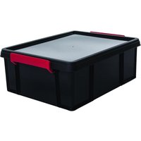 Iris Ohyama - Aufbewahrungsbox, 18 l, mit Clips, stapelbar, Büro, Schlafzimmer, Garage – Multi Box MBX-18 – Schwarz von IRIS OHYAMA