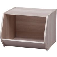 Regal, AufbewahrungsBoxen aus Holz, Beistellmöbel, Vielseitig, Stapelbar, Design, Büro, Schlafzimmer, Wohnzimmer - Stack Box STB-400 - Hellbraun von IRIS OHYAMA