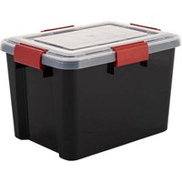 IRIS Ohyama AT-SD BkR/C/D.Red Aufbewahrungsbox 20,0 l schwarz, transparent, rot 29,0 x 39,0 x 26,0 cm von IRIS Ohyama