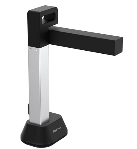 IRIScan Desk buchscanner, OCR Dokumentenscanner 8MP - 12MP extrapoliert Visualizer -v6: PDF-Editor, tragbarer Scanner, AI-Flachlegung-Auto-Scan-Finger-Verstecken, a4 Scanner WinMac von IRIScan