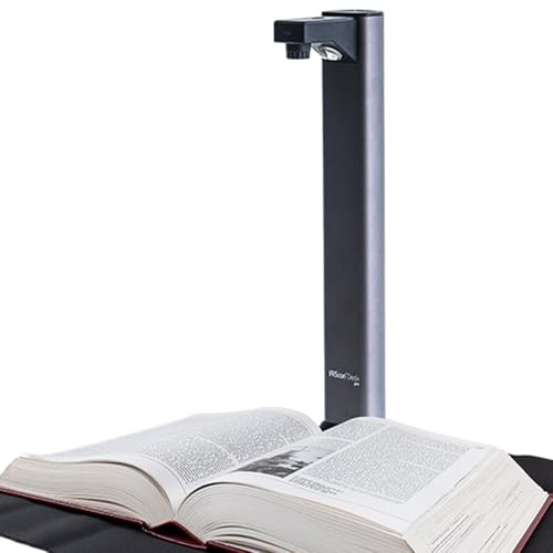 IRIScan Desk Pro Dokumentenscanner LED,Buchscanner 18MP Kamera -v7PRO: a3 scanner 60PPM Free ReadirisPDF OCR-Editor,600Dpi Dokumentenkamera Visualizer,AI-Flachlegung-Auto-Scan-Finger-Verstecken WinMac von IRIScan