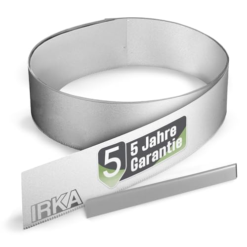 IRKA 1009-003 – Rasenkantenband – 1 mm stark – Aluminium-Zink – robuste Beeteinfassung – Höhe 20 cm – Länge 5 m von IRKA