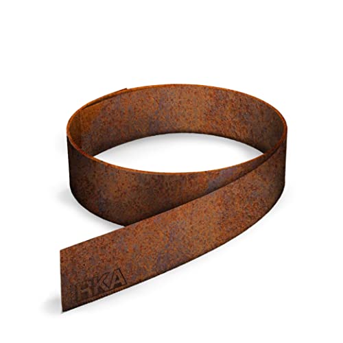 IRKA 1012-003 – Rasenkantenband – 1 mm stark – Cortenstahl – robuste Beeteinfassung – Höhe 20 cm – Länge 5 m von IRKA