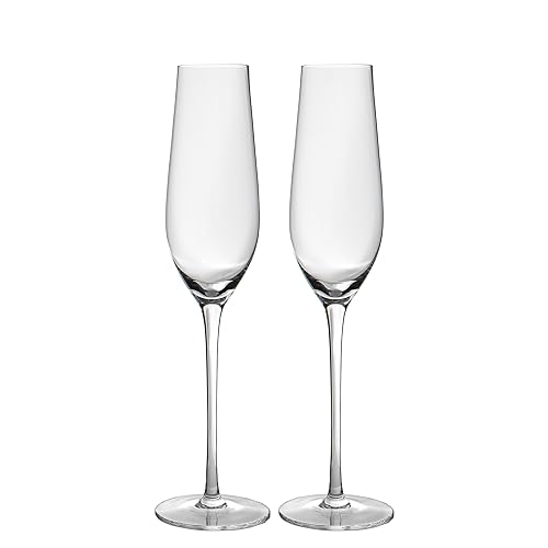 IRONABLE Sektgläser, Mundgeblasene Champagner gläser, Spülmaschinenfeste Sektgläser Glas, Set 210 ml, 2er-Pack, Flöte/Tulpe Optional (Tulip) von IRONABLE