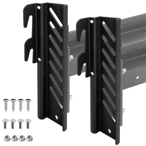 Haken auf Bettrahmenhalterungen, Hakenhalterungen zur Befestigung von Bettschiene am Kopfteil oder Fußteil, Unterhaken zum Anschrauben auf Haken, Umwandlungshalterung (2 Stück) von IRONDIY