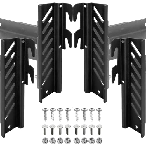 Haken auf Bettrahmenhalterungen, Hakenhalterungen zur Befestigung von Bettschiene am Kopfteil oder Fußteil, Unterhaken zum Anschrauben auf Haken, Umwandlungshalterung (4 Stück) von IRONDIY