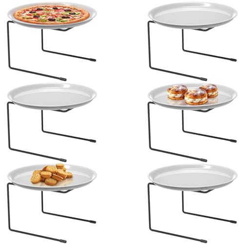 IRONDIY Pizzatischständer aus Metall, 6-teilig, für Restaurant, Pizzahalter und Präsentationsständer, Schwarz von IRONDIY
