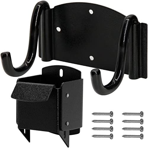 IronDIY Robuste Schubkarren-Aufbewahrungshalterung, schwarz, stabil, 36,3 kg Kapazität, für den Außenbereich von IRONDIY