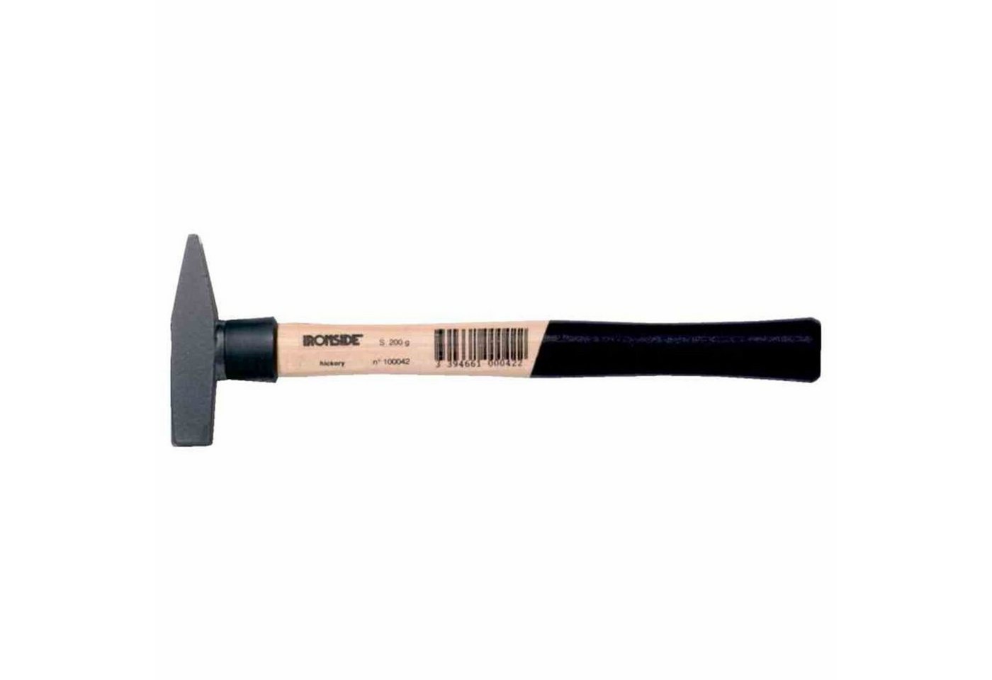 IRONSIDE Hammer Schlosserhammer 500 g mit Stielschutz und Hickory Stiel von IRONSIDE