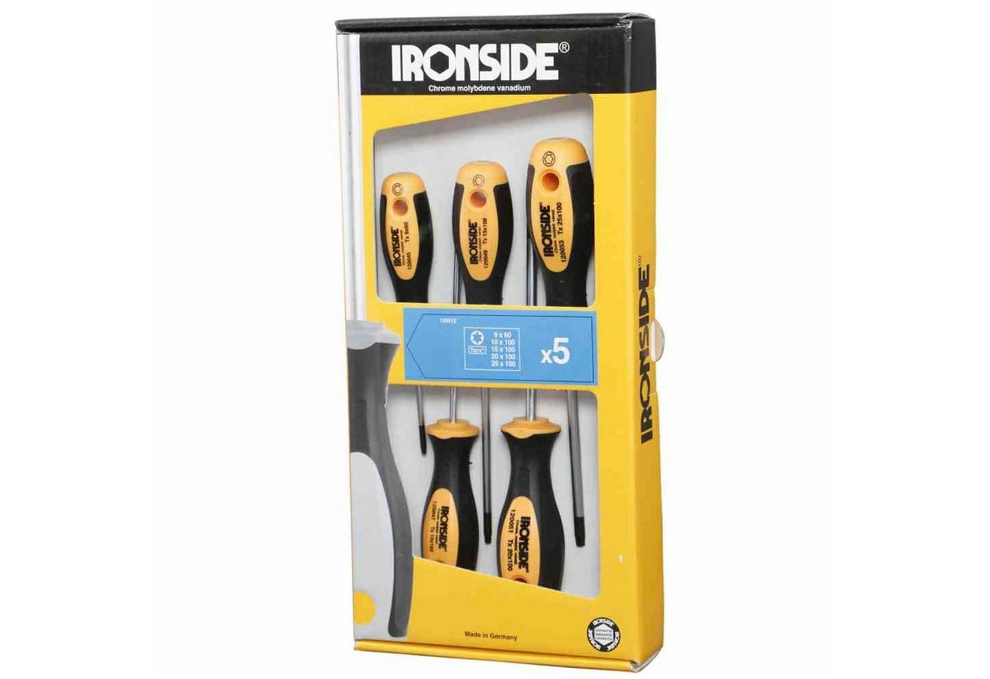 IRONSIDE Schraubendreher Schraubendreher-Set 5 teilig Tx00 2Komp-Griff C.V.-Sta von IRONSIDE