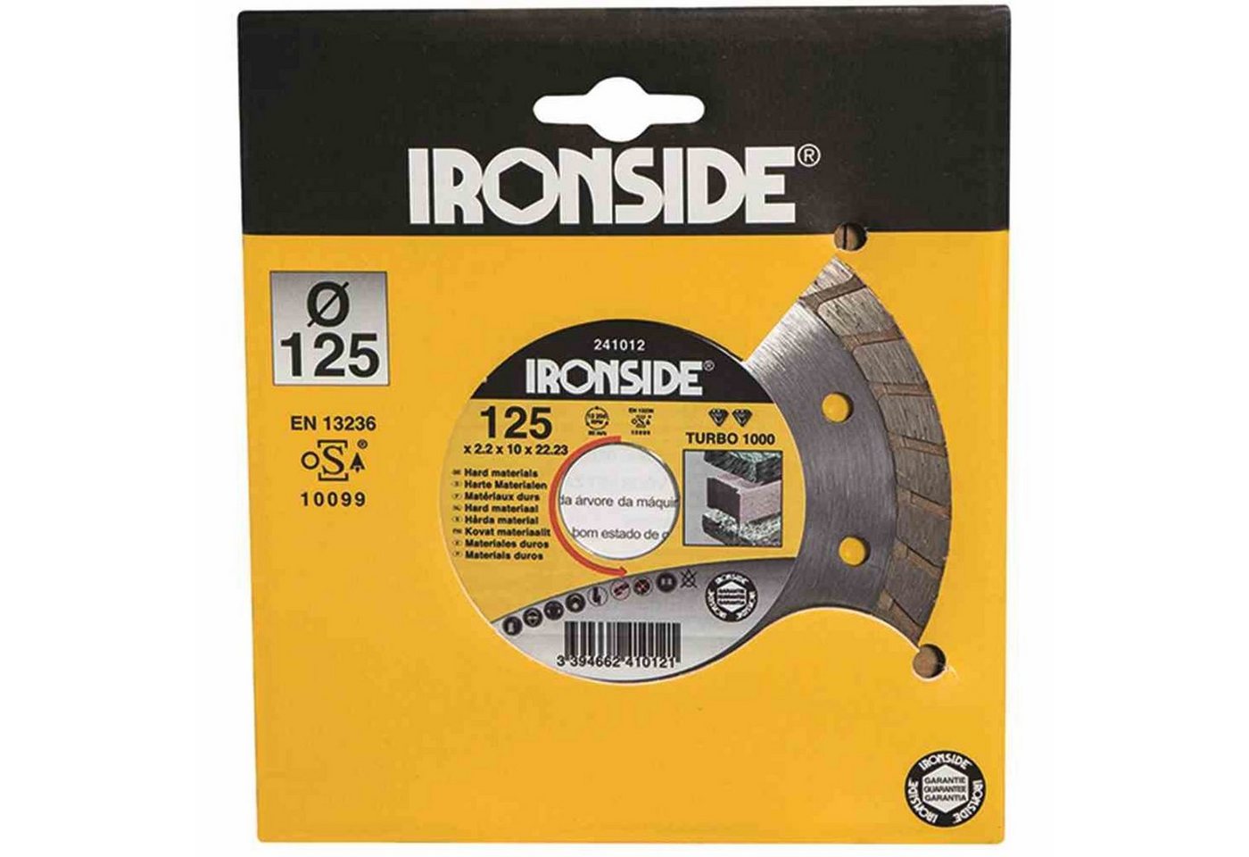 IRONSIDE Trennscheibe Diamant-Trennscheibe Typ EUROJET 115 mm, 2,2/10mm Rand geschlossen, Ø 115 mm von IRONSIDE