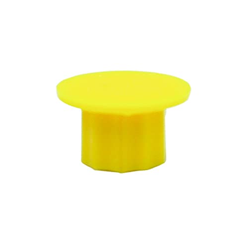 10 Abdeckkappen, 8 mm, gelb, Kunststoff, PLA, Durchmesser des Kopfes: 12 mm, Lochabdeckung, 3D-Druck. von IROX