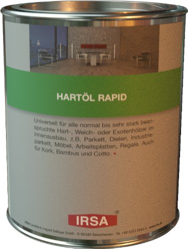 IRSA Hartöl Rapid, farbloses Holz Öl, 1 Liter, schnell trocknend von IRSA