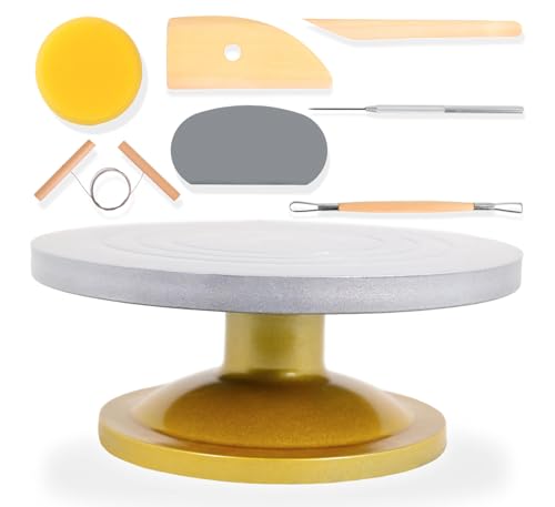 IRSTBL - Sculpting Wheel 30,5 cm – robuster Kunststoff-Bandscheiben-Drehteller mit Stahllagern und rutschfester Basis – Keramik, Modellbau – inklusive 8-teiligem Tonwerkzeug-Set IRSTBL - Sculpting Wheel 30,5 cm – robuster Kunststoff-Bandscheiben-Drehteller mit Stahllagern und rutschfester Basis – Keramik, Modellbau – inklusive 8-teiligem Tonwerkzeug-Set von IRSTBL