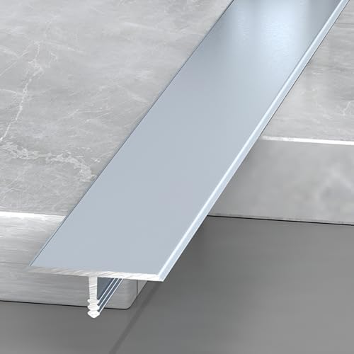 3 Stück, Abdeckleisten Für Fußböden, T-Form-Übergangsprofil, Aluminium-Bodenabdeckungsleisten Zum Verbinden Von Bodenlücken, Teppich, Schwellenabdeckung, Bodenfliesen, 0.9m(Gray,33.0mm/1.29in) von IRUGS