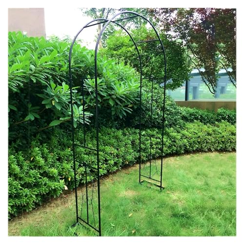 Gartenbogen Metall Rankhilfe Outdoor Rosenbogen Geeignet für Indoor Outdoor Garten Terrasse Spalier Kletterpflanzen Garten alle Arten von Brautparty Dekorationen mit Sockel(Color:Dark green,Size:1.2*2 von IRUGS