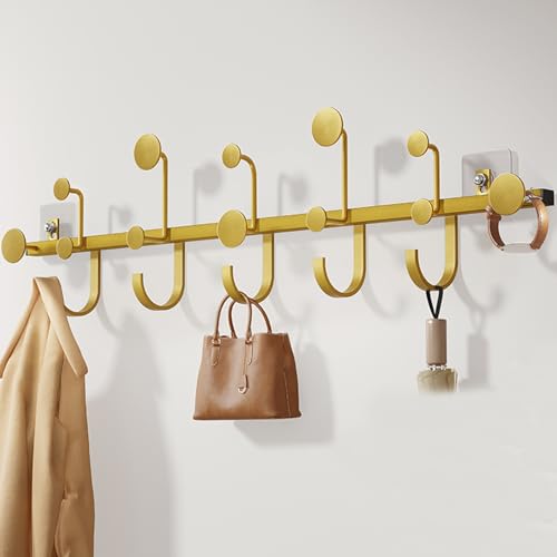 IRUGS 65 Cm Große Wandgarderobe, Moderne Handtuchhaken Aus Metall, Praktische Wandhaken Für Den Eingangsbereich Im Badezimmer(Gold) von IRUGS