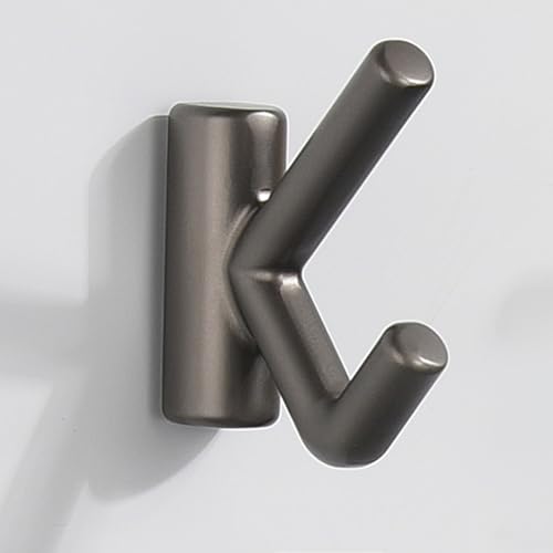 IRUGS Doppelte Kleiderhaken Zur Wandmontage, Robuste Handtuchhalter, Dekorativer Haken Für Mäntel Und Hüte Im Eingangsbereich Büro Badezimmer(Gray) von IRUGS