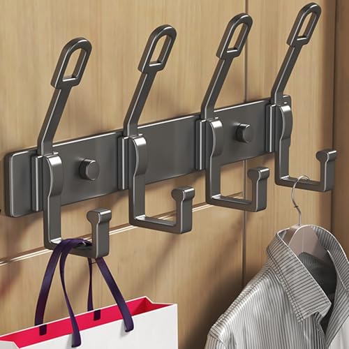 IRUGS Schwarze Wandgarderobe | Haken Für Badezimmertür | Handtuchhalter Aus Aluminium | Für Schlafzimmer Küche Badezimmer(Schwarz,25cm/9.8in) von IRUGS