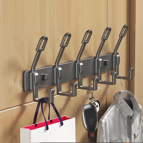 IRUGS Schwarze Wandgarderobe | Haken Für Badezimmertür | Handtuchhalter Aus Aluminium | Für Schlafzimmer Küche Badezimmer(Schwarz,33cm/12.9in) von IRUGS