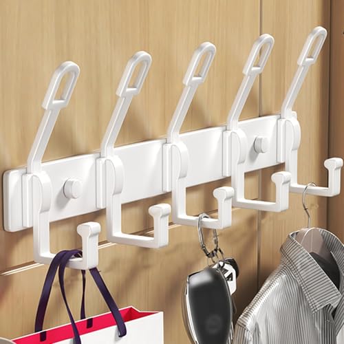 IRUGS Schwarze Wandgarderobe | Haken Für Badezimmertür | Handtuchhalter Aus Aluminium | Für Schlafzimmer Küche Badezimmer(Weiß,33cm/12.9in) von IRUGS